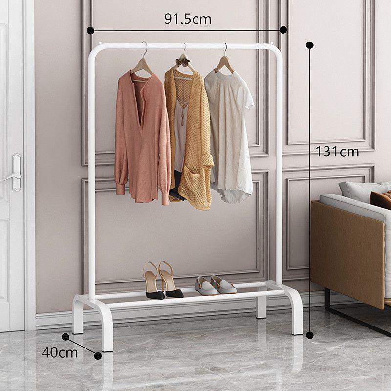 Sturdy Movable Floor-Standing Clothes Rack for Bedroom and Balcony Drying