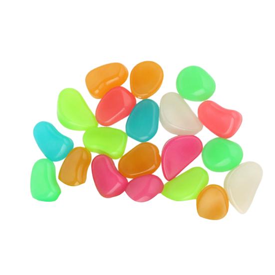 4.5cm Luminous Stones Dark Pebbles Fish Tank Glow In The Aquarium Rocks Pebbles