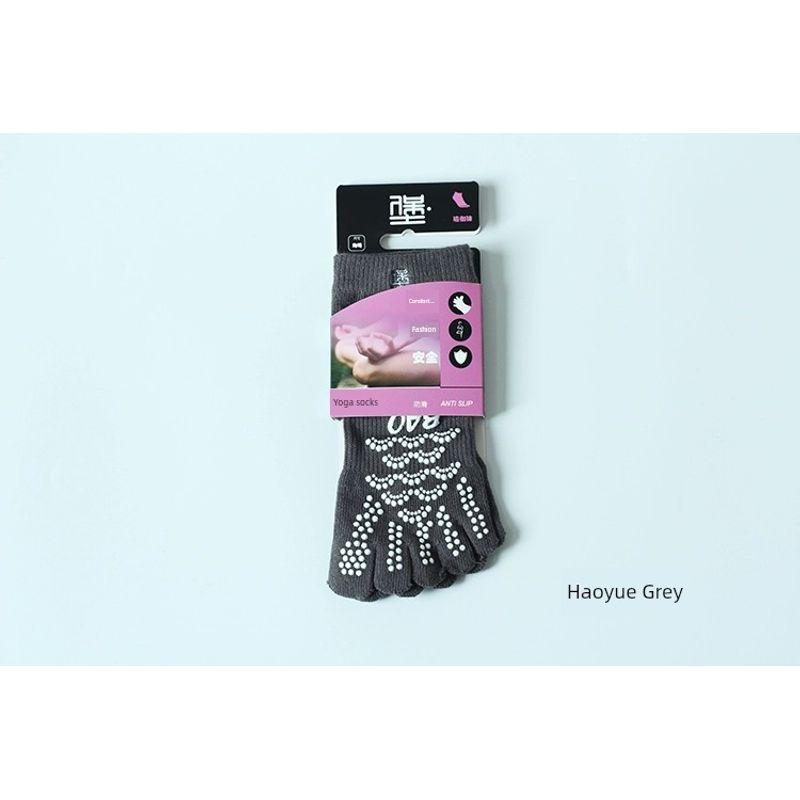 

Bao Yoga Socks/Yoga Toe Socks/Yoga Half Toe Socks/Yoga Non-Slip Socks/Bao Genuine Goods Yoga Socks Five Toes-Haoyue Grey