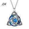 Commemorative Jewelry Gift Celtic Knot Birthstone Necklace for Women, Cubic Zirconia Pendant Necklace, Classic Irish Jewelry, Her Wife Girlfriend
