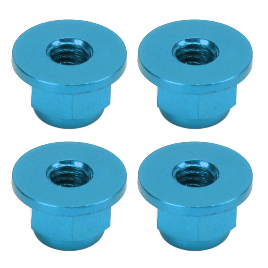 4Pcs RC Car Nuts M4 Aluminum Alloy 4mm Inner Diameter RC Car Accessory for 1 Celsius 10 Remote Control Vehicle
