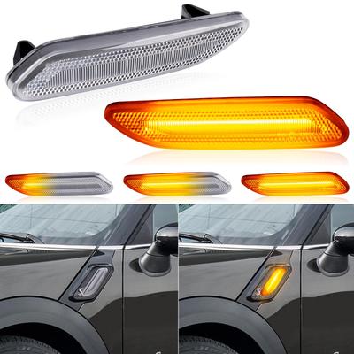 POPMOTORZ R61 R60 LED Side Marker, Turn Signals for Mini Crossover Countryman Paceman Fiber