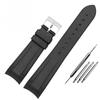 22mm Natural Rubber Silicone Rubber Watch Strap For Tudor Biwan GMT Curved End Pin / Folding Buckle Black Blue Red Wristband