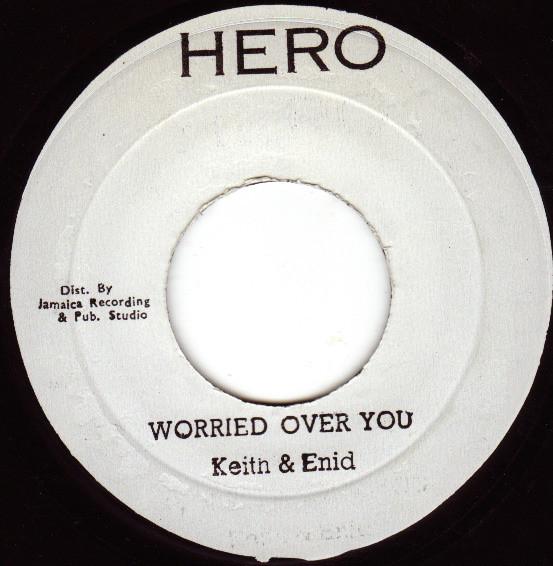 

7-дюймовая пластинка KEITH ENID Worried Over You Everything Will NONE Hero 1970 Ямайка Регги Ска Даб Б/у