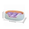 Pet Bed with Removable Pad Soft Semi-Enclosed Nest Calming for Dogs