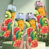 1PC Mixed Tropical Citrus Fruit Print 750ml Color Plastic Sports Water Bottle Leakproof Flip Straw Lid Suitable for Sports Office Home Use