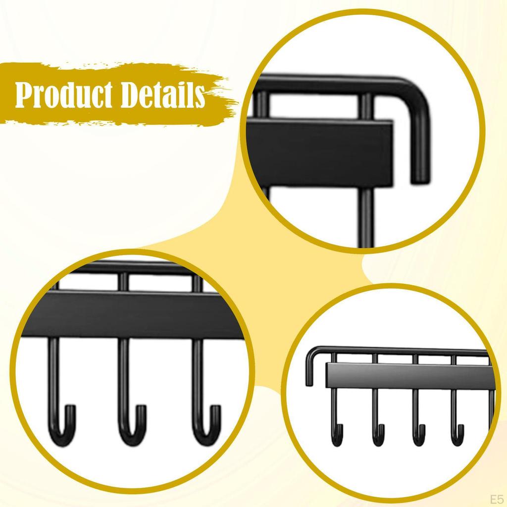 Wall Mounted Badminton Racquet Rack Hanging Hook Large Capacity Sturdy Tennis Racket Holder