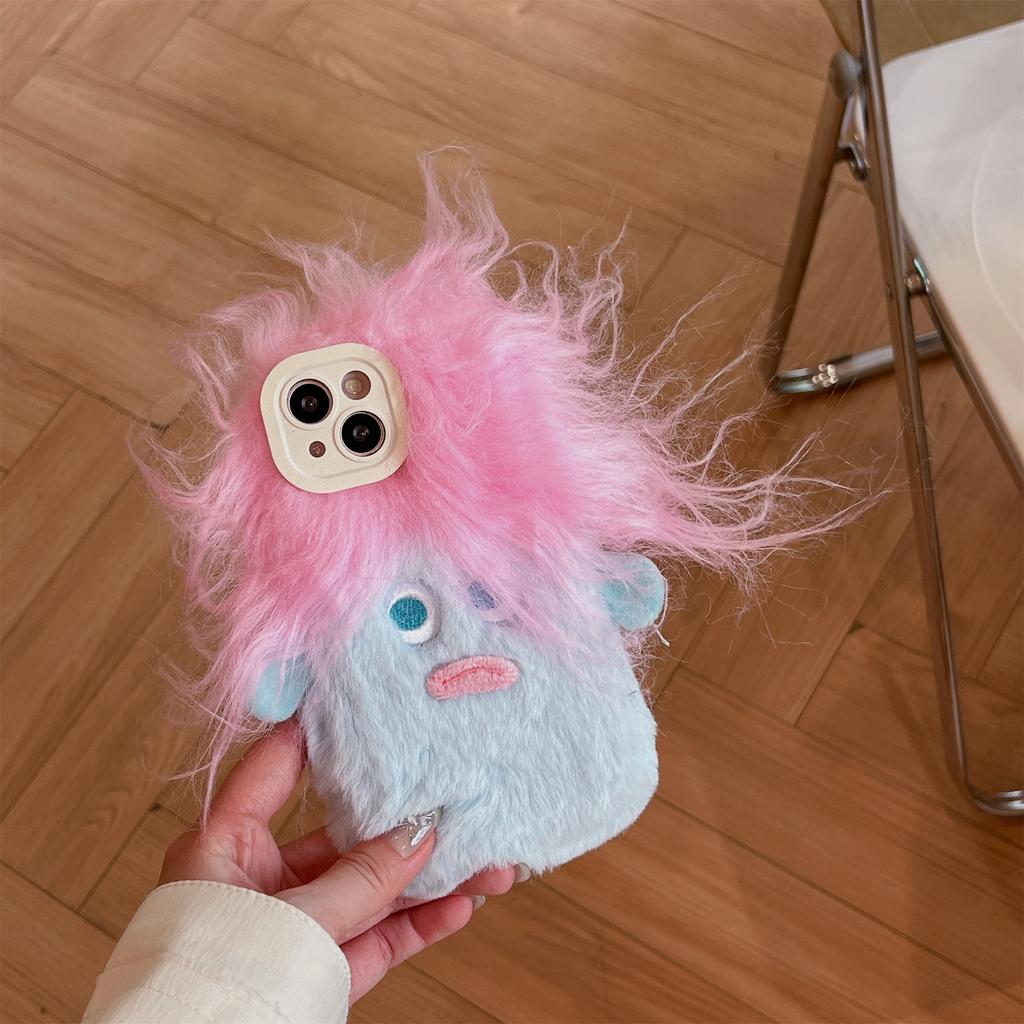 La Nueva Rapunzel Peluche Funda para Teléfono Funciona Con El Para iPhone 15 14 13 12 11 Plus Pro Max Dibujos Animados Linda Funda de Peluche