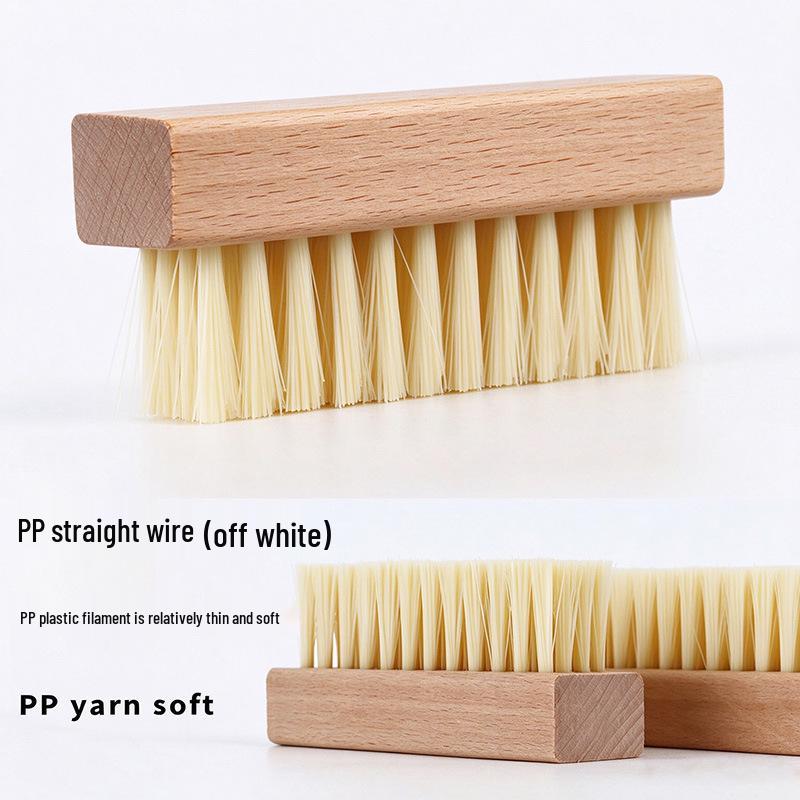 Beech Wood Horsehair Shoe Brush for Cleaning, Dust Removal, Polishing, and Leather Care.
