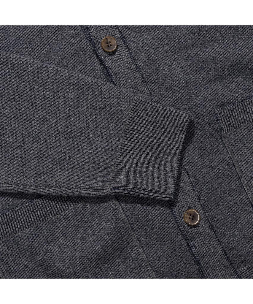 Prodeshirt Vintage Two-Tone V-Neck Cardigan (Gray)