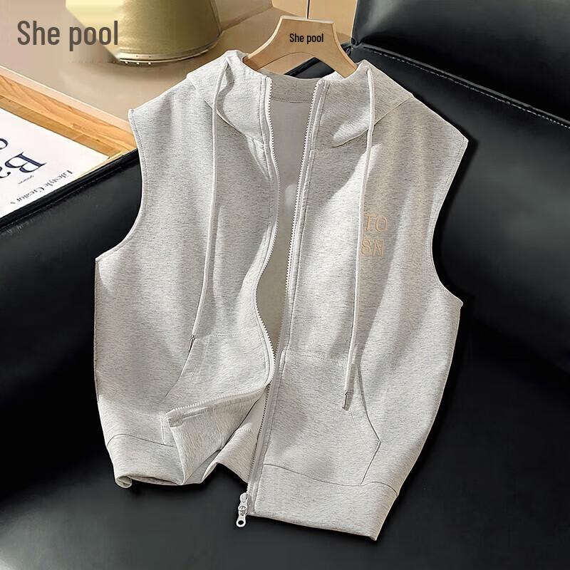 

Women s Hooded Sleeveless Sweatshirt Vest M