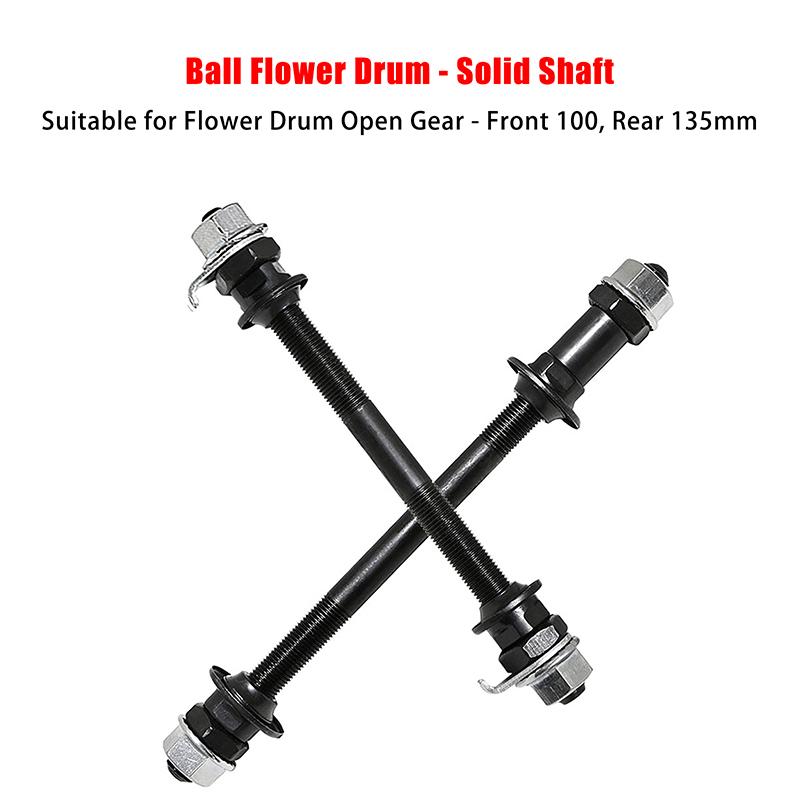 1Pc 150/180Mm Bike Front Rear Wheel Hub Axles Metal Bicycle Solid Spindle Shift Shaft Lever Cycling Replacement Accessories