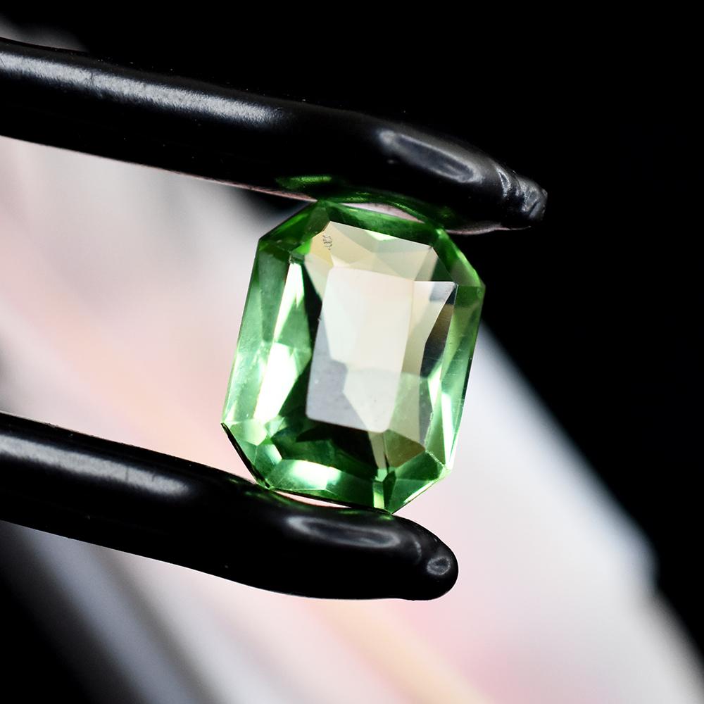 7 Ct Natural Grandidierite Bluish Green Emerald Cut Certified Fabulous Gemstone