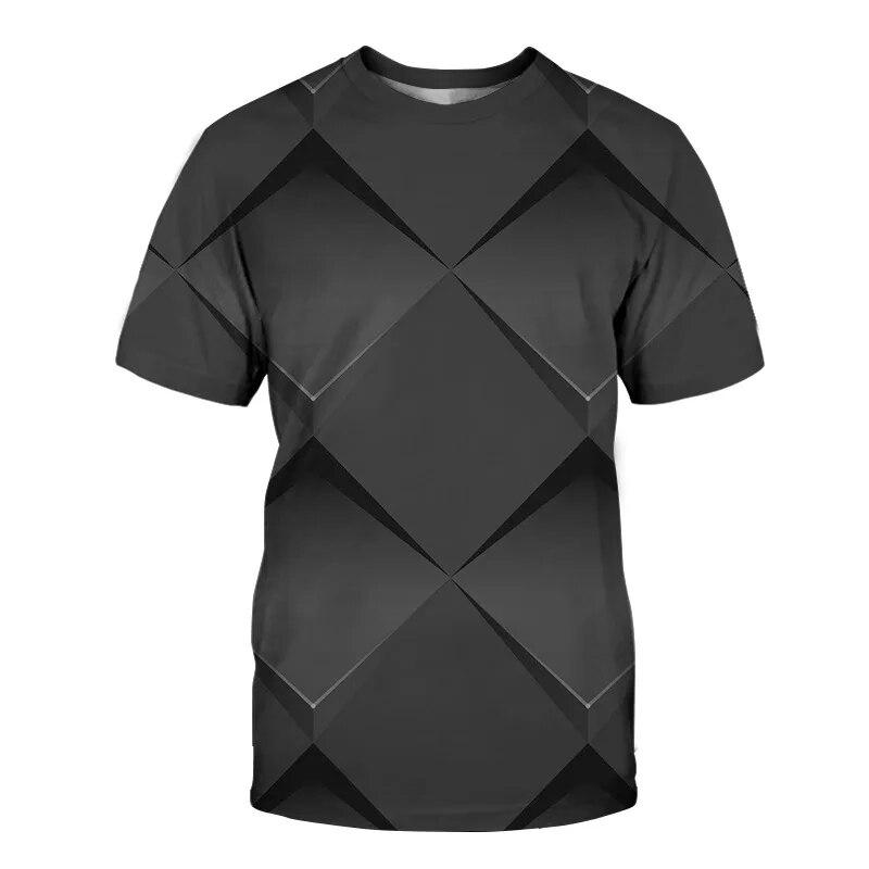 Fashion Hot Summer 3D Geometric Creativity Pattern T Shirt for Men and Women Casual Handsome Print Shirt Trend Harajuku Hip Hop Plus Size Tops