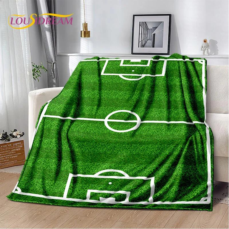 Football Field Soccer Sport Cartoon 29 Style Soft Blanket,Soft Throw Blanket for Home Bedroom Bed Sofa Travel Cover Child Gift