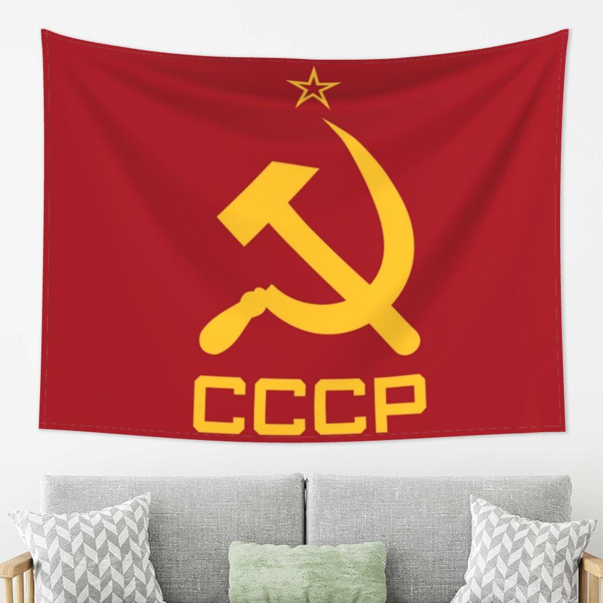 

CCCP StarSovietUnion USSR Tapestry Decoration Art Aesthetic Tapestries for Living Room Bedroom Home Wall Cloth Wall Hanging 74x94cm(29x37in)