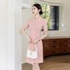 Trueman Women's Cherry Blossom Pink Professional Suit Dress