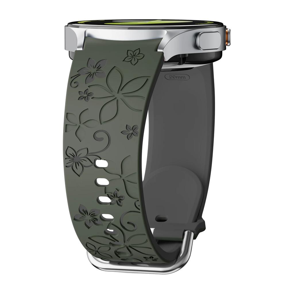 Graverat armband för Samsung Galaxy Watch 7/5 Pro/4 6 Classic 40 44mm Silikon Sport Utan Mellanrum Armband correa Galaxy Watch 7 Armband