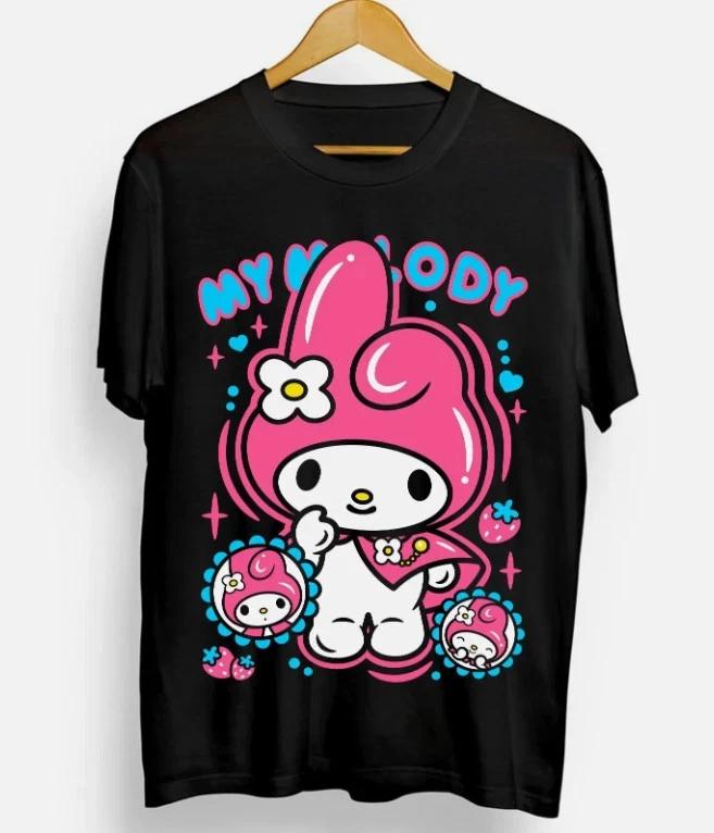 Anime Sanrio Cinnamoroll Tshirt Black S