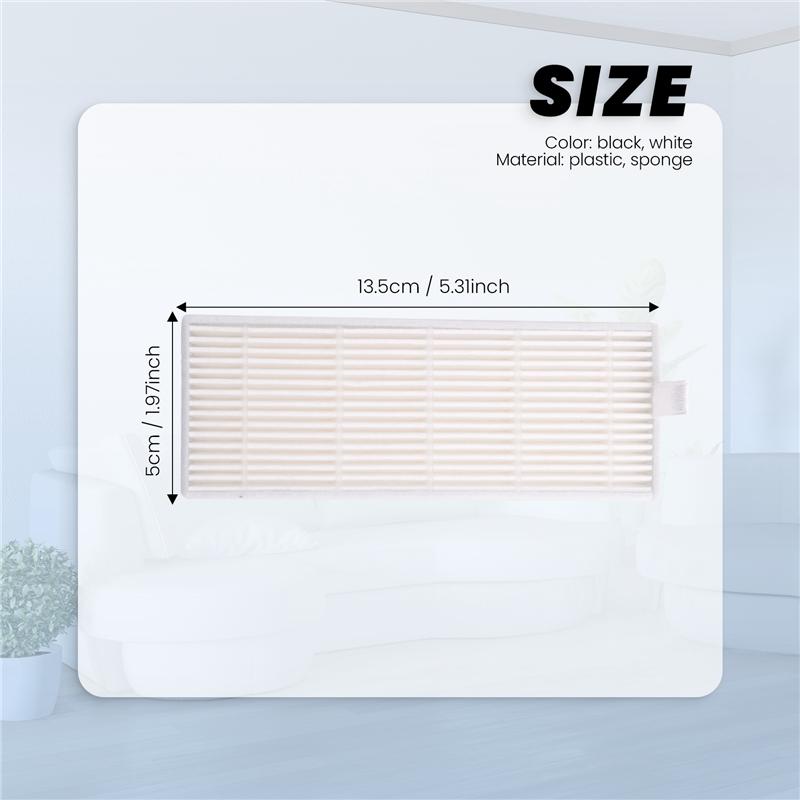 B69A NEW 5Pcs Sponge + 5Pcs Hepa Filter For Replacement Chuwi Ilife A4 Robot Vacuum Cleaner