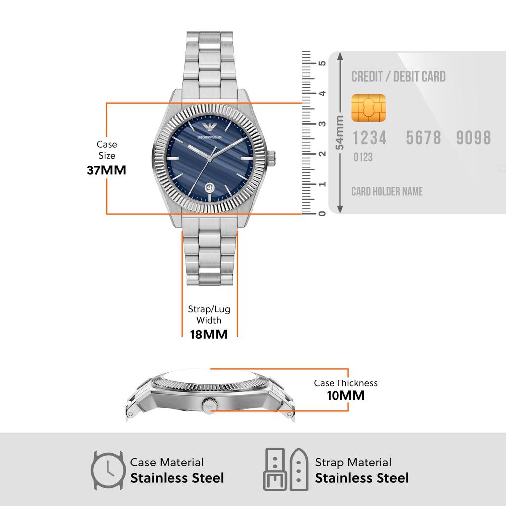 Emporio Armani Watch, Unisex, Analog, Stainless Steel, AR11758