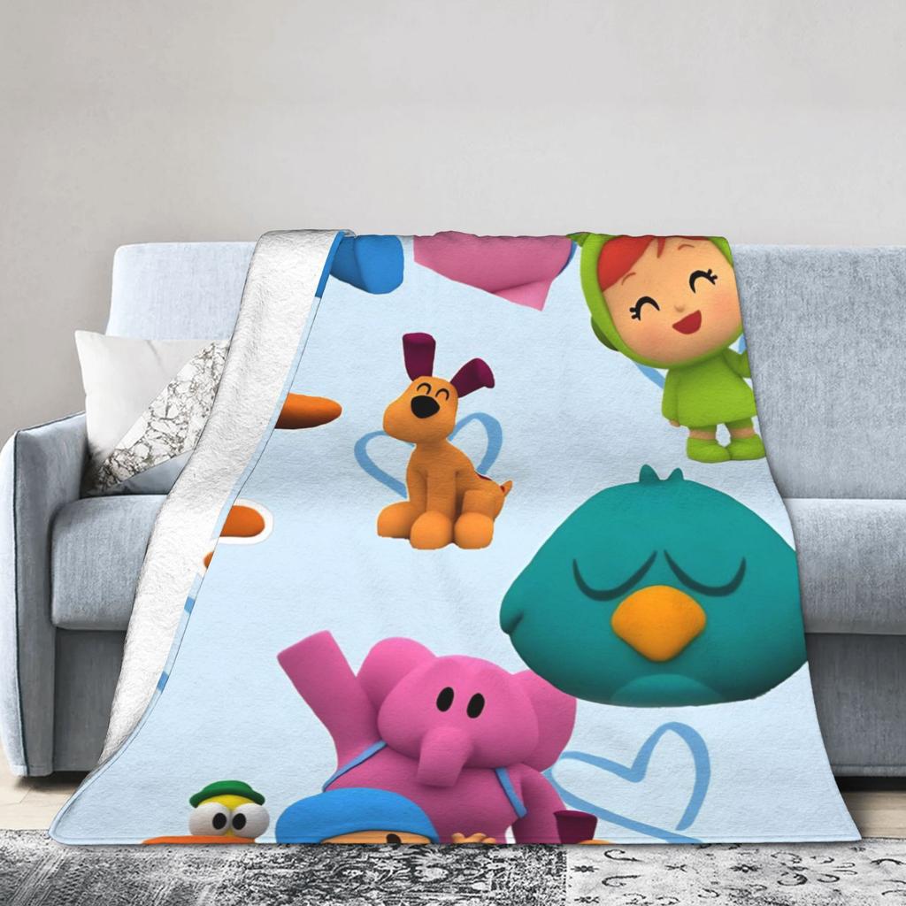 P-POCOYO Elly Coperta in Peluche Bambino Coperta Plaid in Flanella per Divano Poltrona Divano Letto Calda Morbida Personalizzata Fai da Te Qualità Copriletto