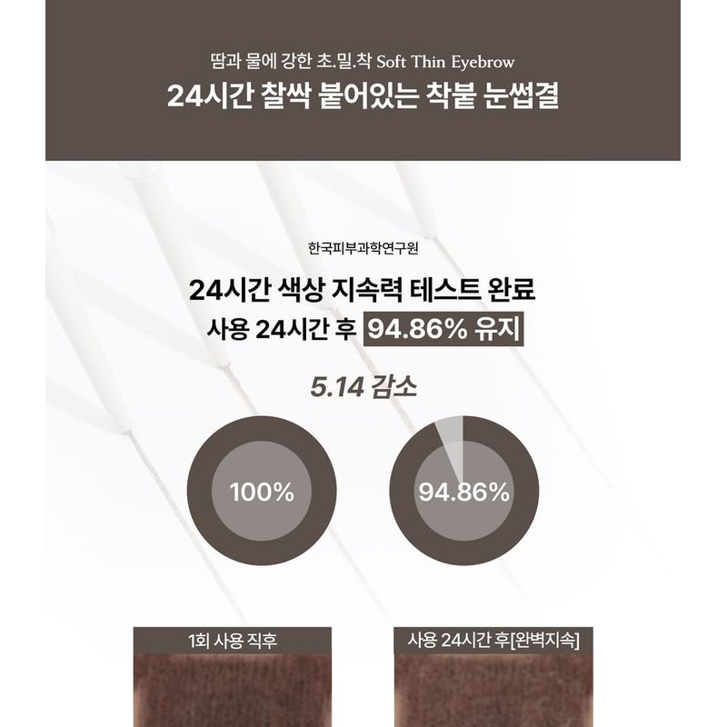 CHIPE - Drawing Soft Thin Eyebrow - 5 Colors