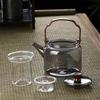 Yipan Borosilicate Glass Teapot with Walnut Handle