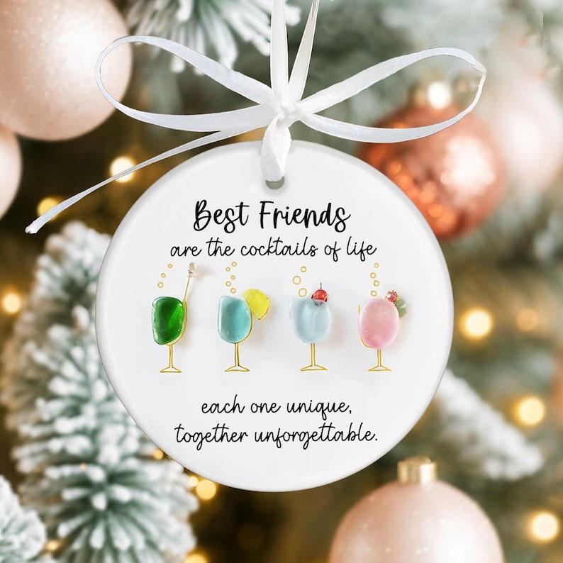 Cross-Border Friendship Sea Glass Heart Ornament
