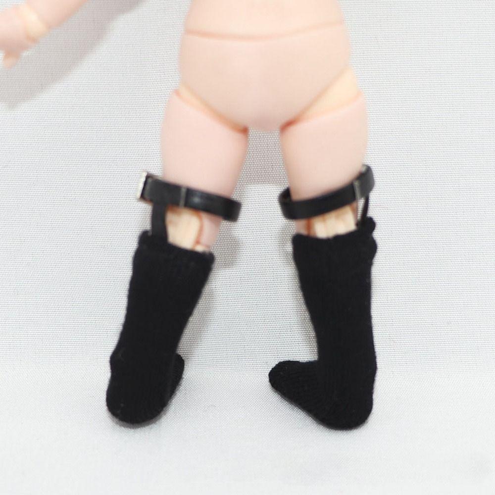 2 Styles Doll Clothes Socks DIY Doll Cotton Socks 1/11 Doll Socks  1/12 BJD Doll/OB11 Doll