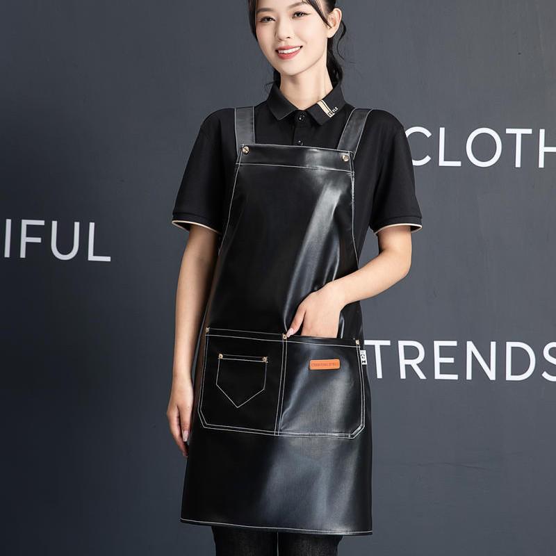 Pet Wash & Care Waterproof Soft Leather Apron for Kitchen & Seafood - Custom Logo Printing Available 65*75 cm