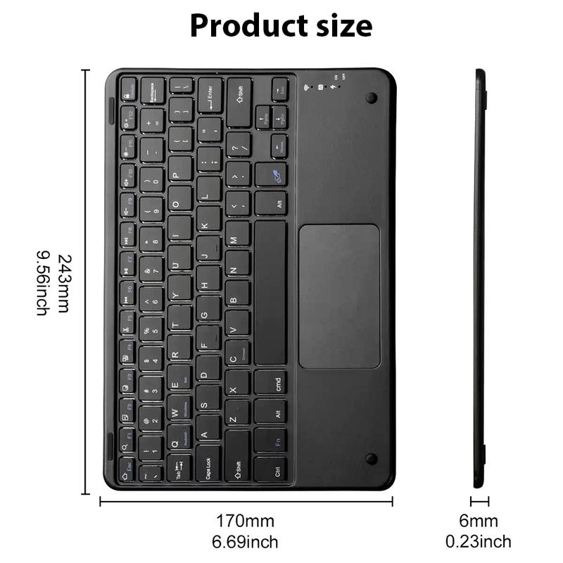 2025 For iPad Wireless Keyboard with Touchpad For Xiaomi Samsung Android iOS Windows For Phone Tablet Laptop Bluetooth Keyboard