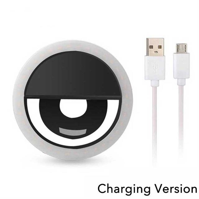 LED Portable Light Night Phone Flash Light Led Camera Clip-on Mobile Phone Selfie Ring Light Video Usb Charging For All Phone