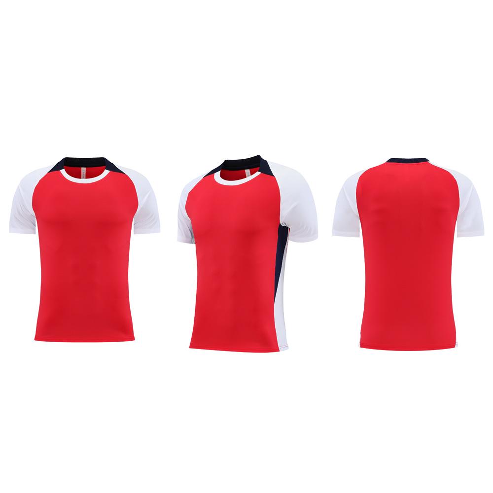 New Football Jersey, Men's Game Training Jersey Set, Children's and Adults' Sports Quick-drying Single-piece Short-sleeved Jersey Customization