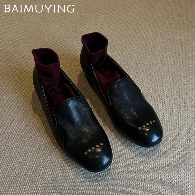 Women Flats Loafers Shoes Designer Pu Leather Elegant Shoes New Brand 2025 Trend Winter Fashion Classic Dress Femme Chaussures