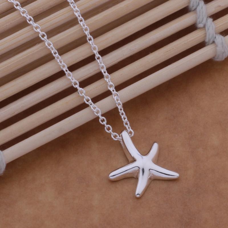 925 Sterling Silver Necklace Pendan Starfish For Women Exquisite Student Girlfriend Jewelry Accessories Wedding GiftGood product
