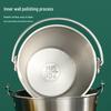 304 Stainless Steel Portable Mini Bucket