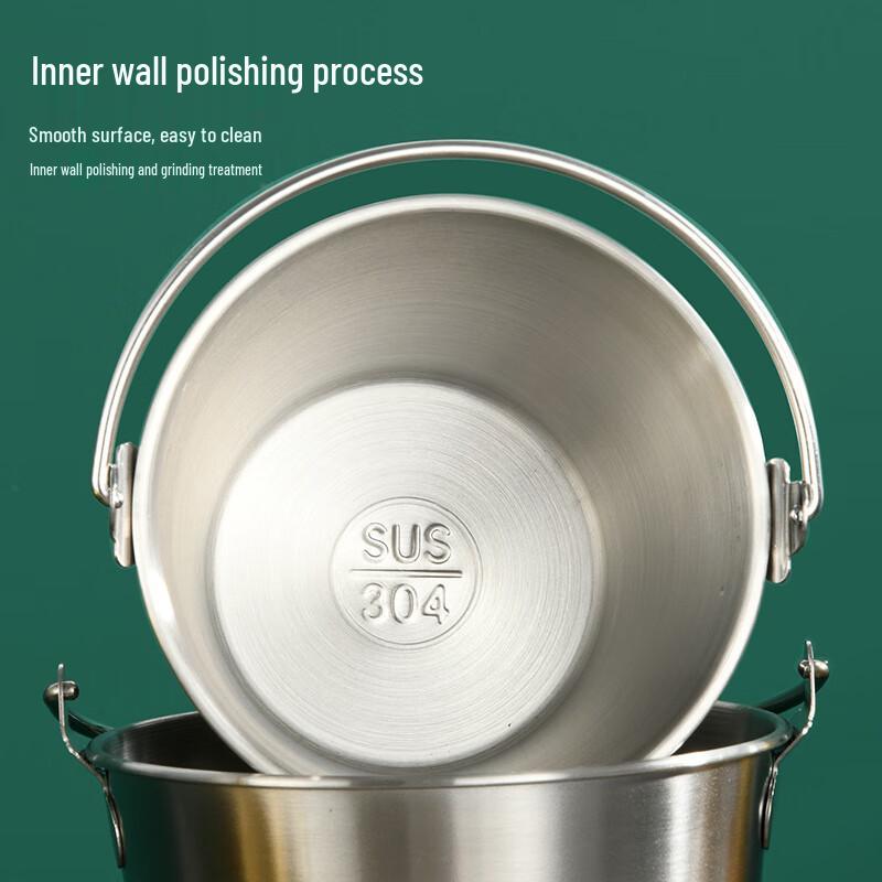 304 Stainless Steel Portable Mini Bucket