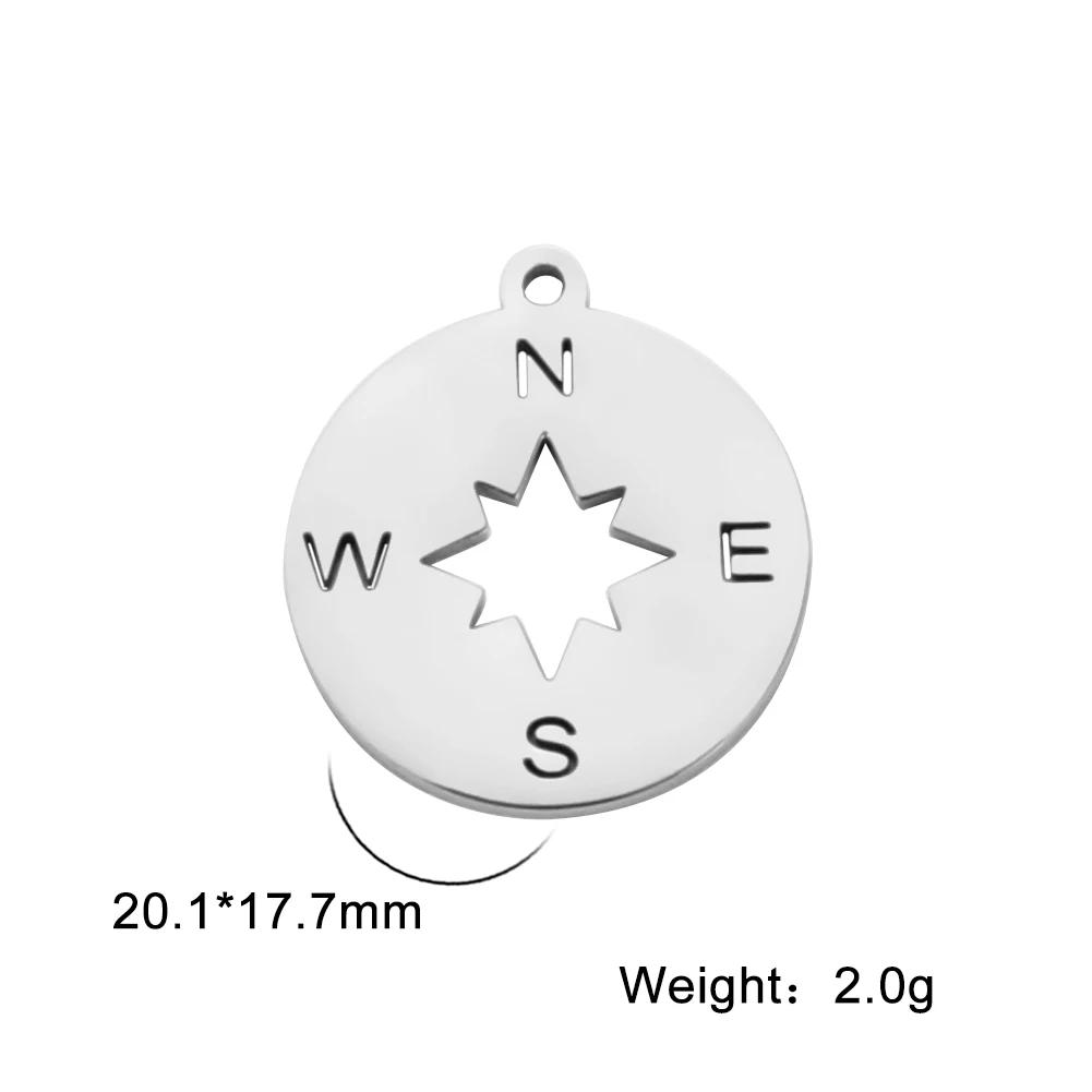 5 Stück/Los DIY Anhänger für Ohrring Halskette Armband Musikbaum Mond Stern Edelstahl Anhänger für Schmuckherstellung Zubehör