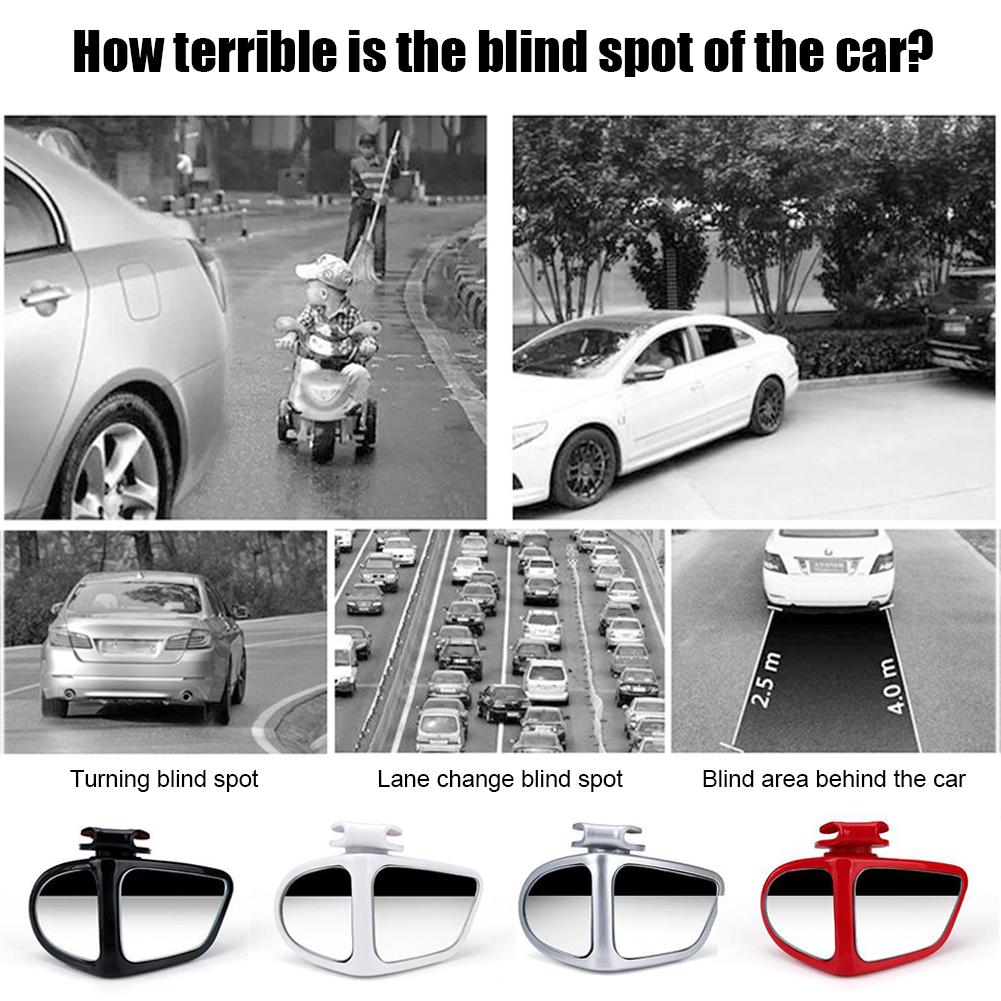 360-Grad-HD-Spiegel für toten Winkel im Auto, drehbar, verstellbar, 2 Seiten, Weitwinkel, Außenspiegel, Rückspiegel für Autos, Parkspiegel