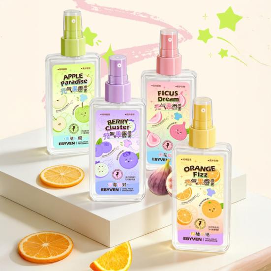 Fruity Scent Clothes Fragrance Spray, Long Lasting Citrus Fig Blueberry Notes Fabric Refresher, Odor Removal Wrinkle Release Deodorizing Mist