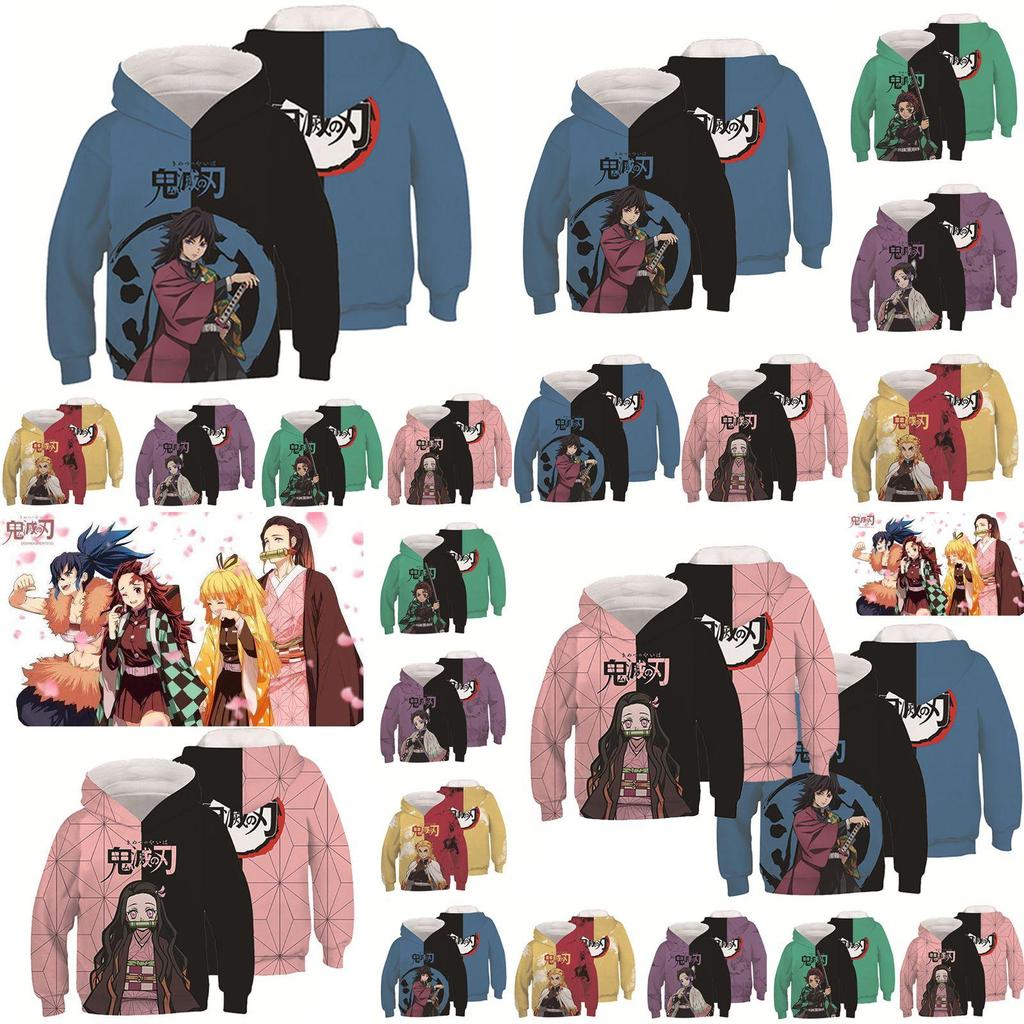 Anime Demon Slayer Kimetsu No Yaiba 3d Hoodie Men Women Pullover Hooded Top Soft Breathable Fabric