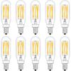 Raheem T8 LED Bulb, E12 Dimmable LED Bulb, 110v 600Lumens 3000k 60W Equivalent, Clear Glass Tubular Light Bulb, Best Replacement for Incandescent
