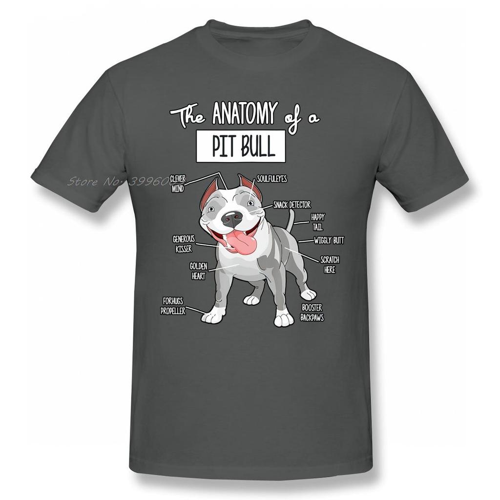 Anatomy Of A Pitbull Dog Saving T Shirt Men High Quality Cotton Summer T-shirt Short Sleeve Tshirt Brands WoMen Tee Top Gift
