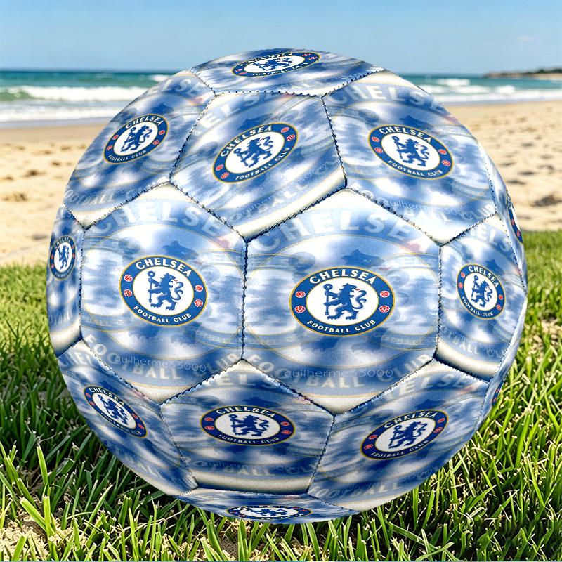 Chelsea F.C. Aufdruck Größe 5 Fußball, PU Abriebfester Fußball für Spieltraining und tägliches Üben, Geburtstagsgeschenk für Fußballfans
