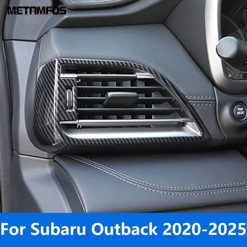 Side Front Air Condition Vent Outlet Cover Trim For Subaru Outback -  2024 2025 Carbon Fiber Interior Accessories