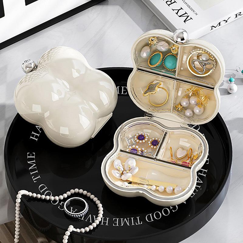 Mini Portable Jewelry Storage Organizer Travel Storage Boxes Earring Necklace Display Ring Jewelry Holder Boxes With Compartment