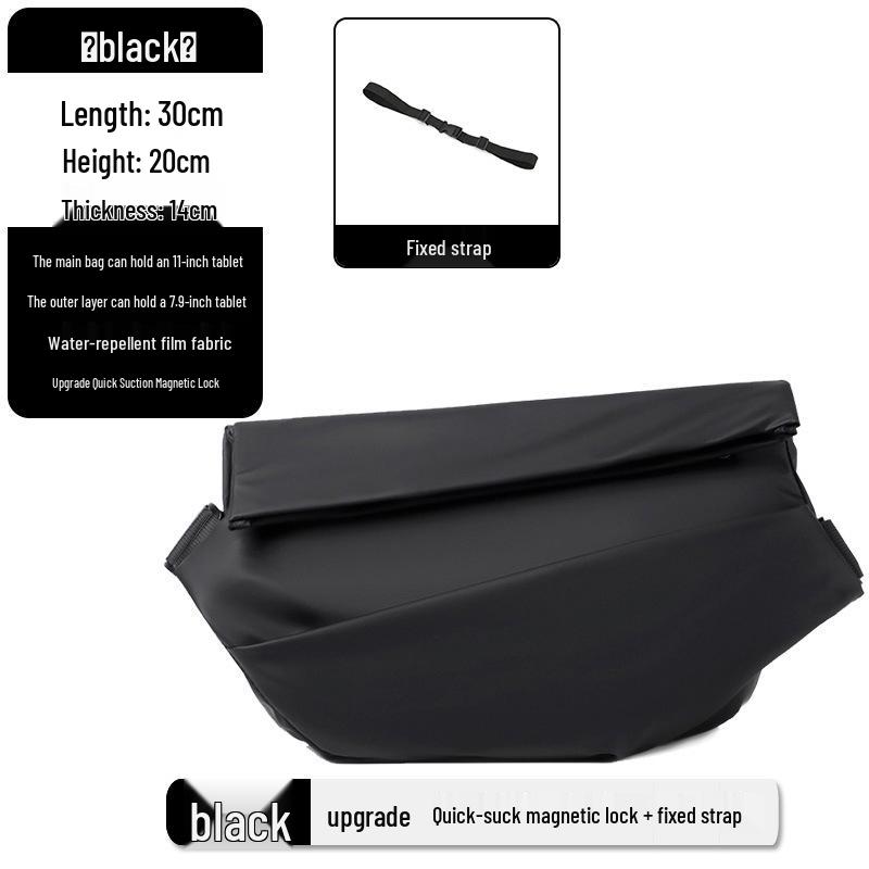 Herren Trendige Motorrad-Brusttasche mit großem Fassungsvermögen und Magnetverschluss