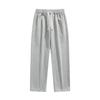 Men's Heather Gray Wide Leg Sweatpants - Pocket with Small Label Casual Drawstring Trousers
