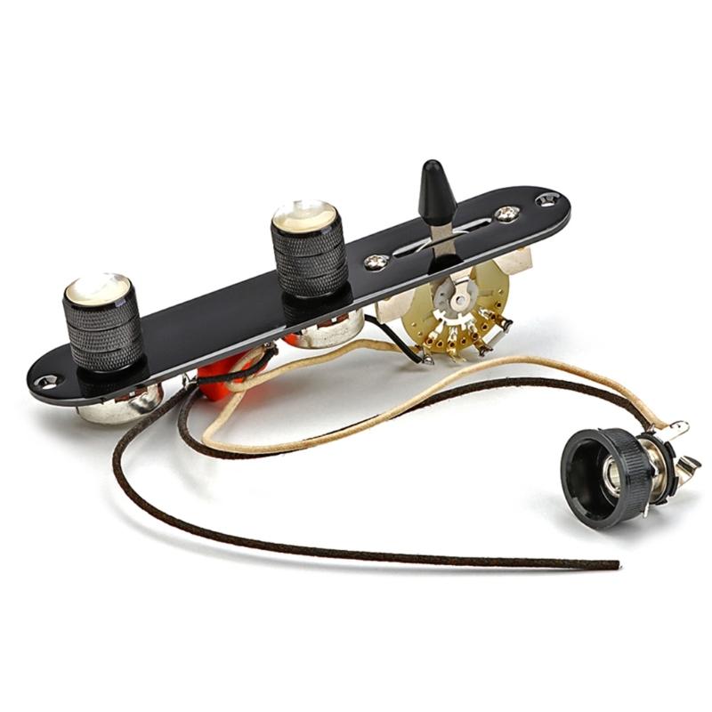 3 Way Wired Loaded Control Plate with Switch  Prewired Guitar Switch Control Plate for Electric Guitar Playing Parts